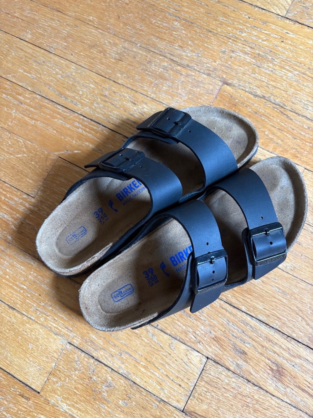Birkenstock Black Two-Strap Arizona Sandals